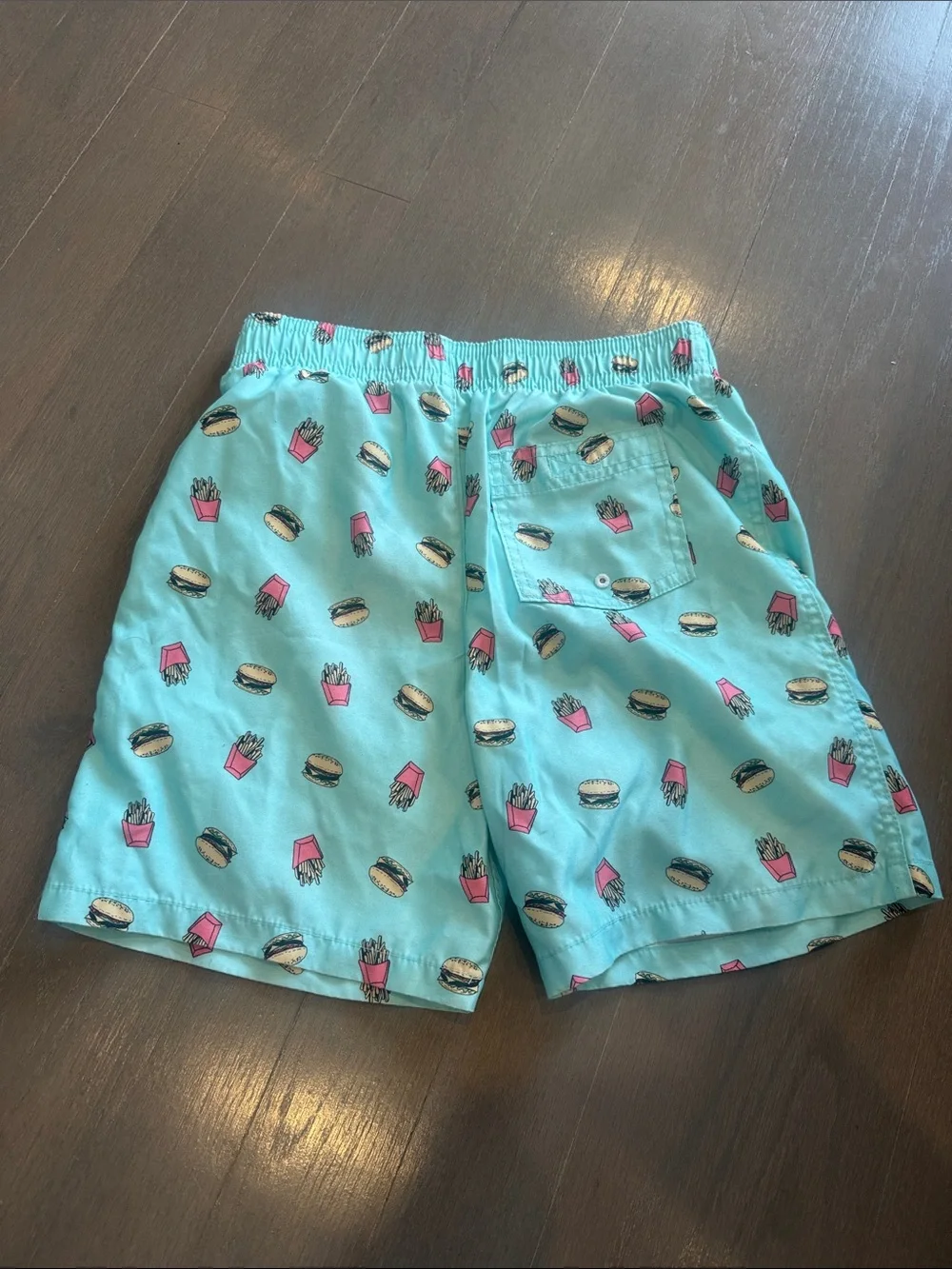 Abercrombie & Fitch Blue Palm Tree Swim Trunks
